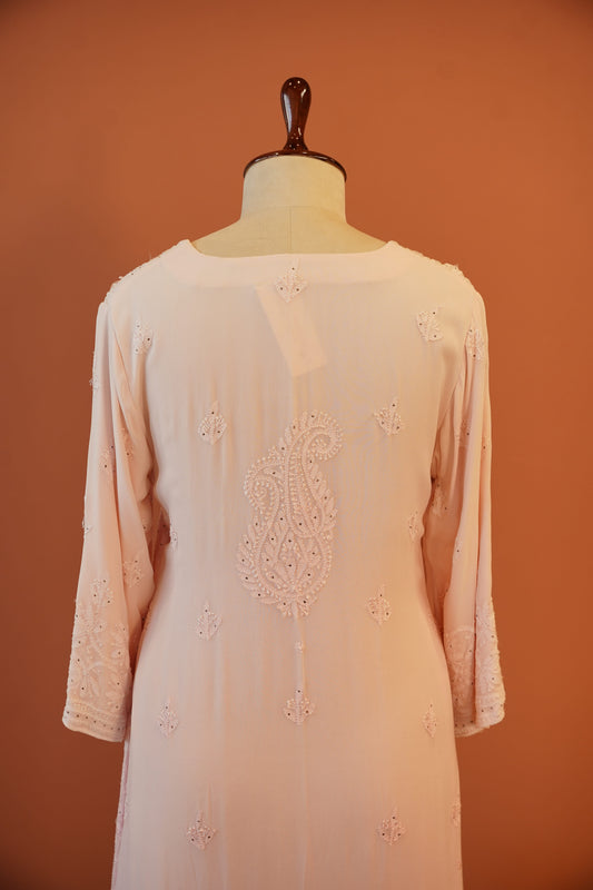 Blush Pearl Chikankari kurta Set