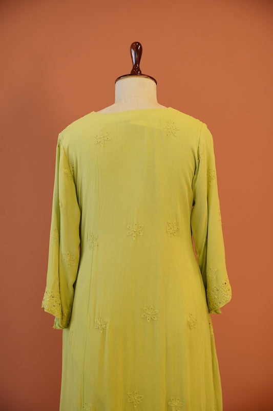 Noor-e-Lime Chikankari Set