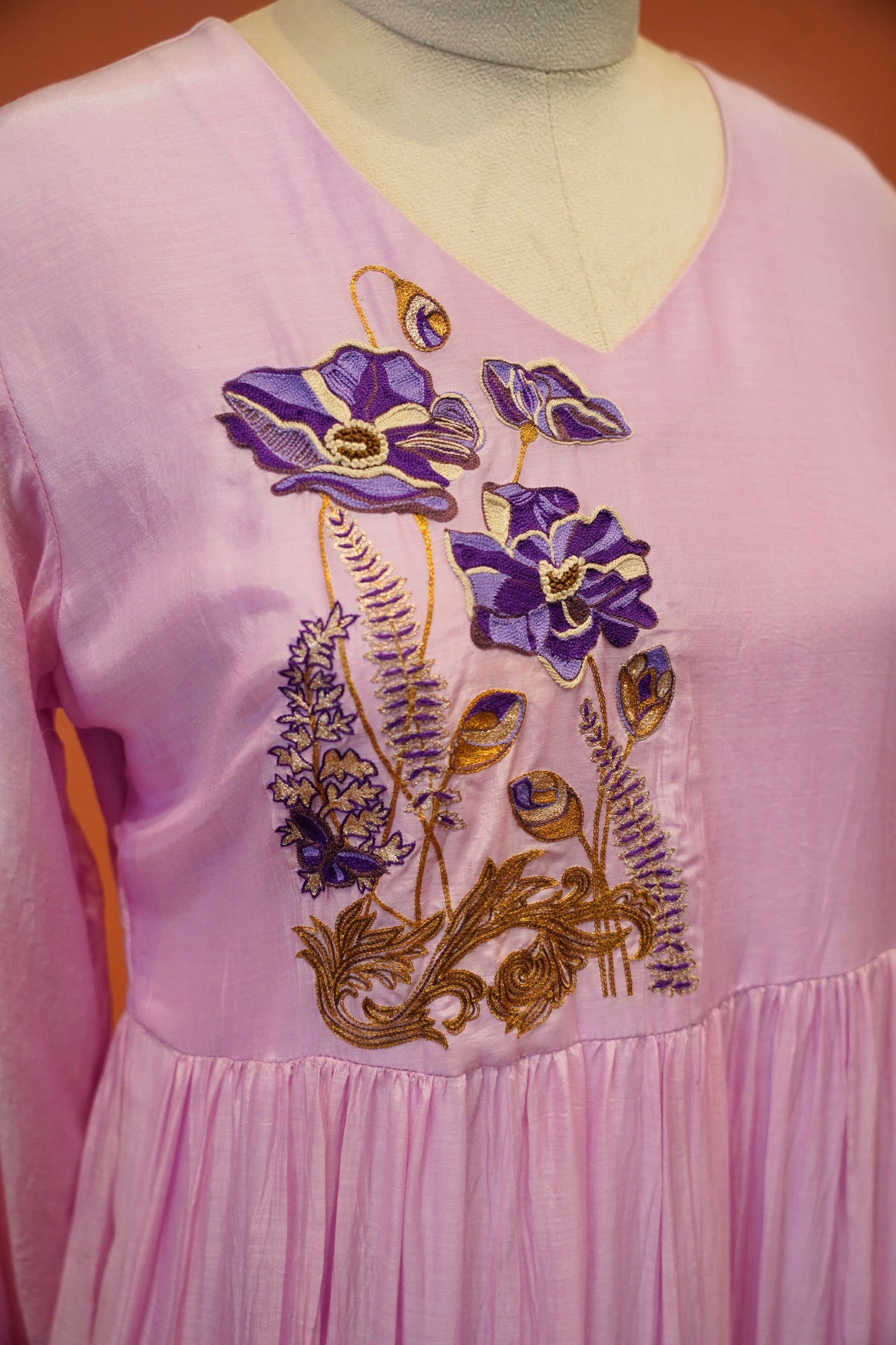 Floral gathered Dress
