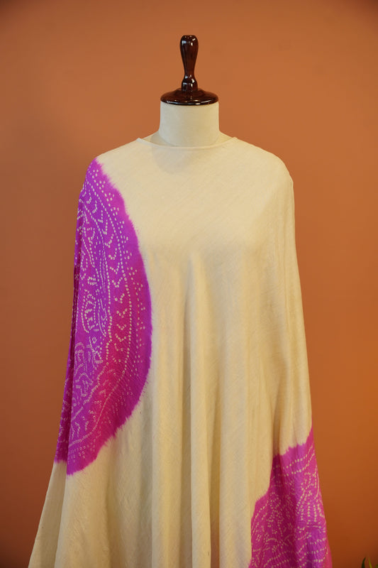 Rosy Bandhej Flow Kaftan