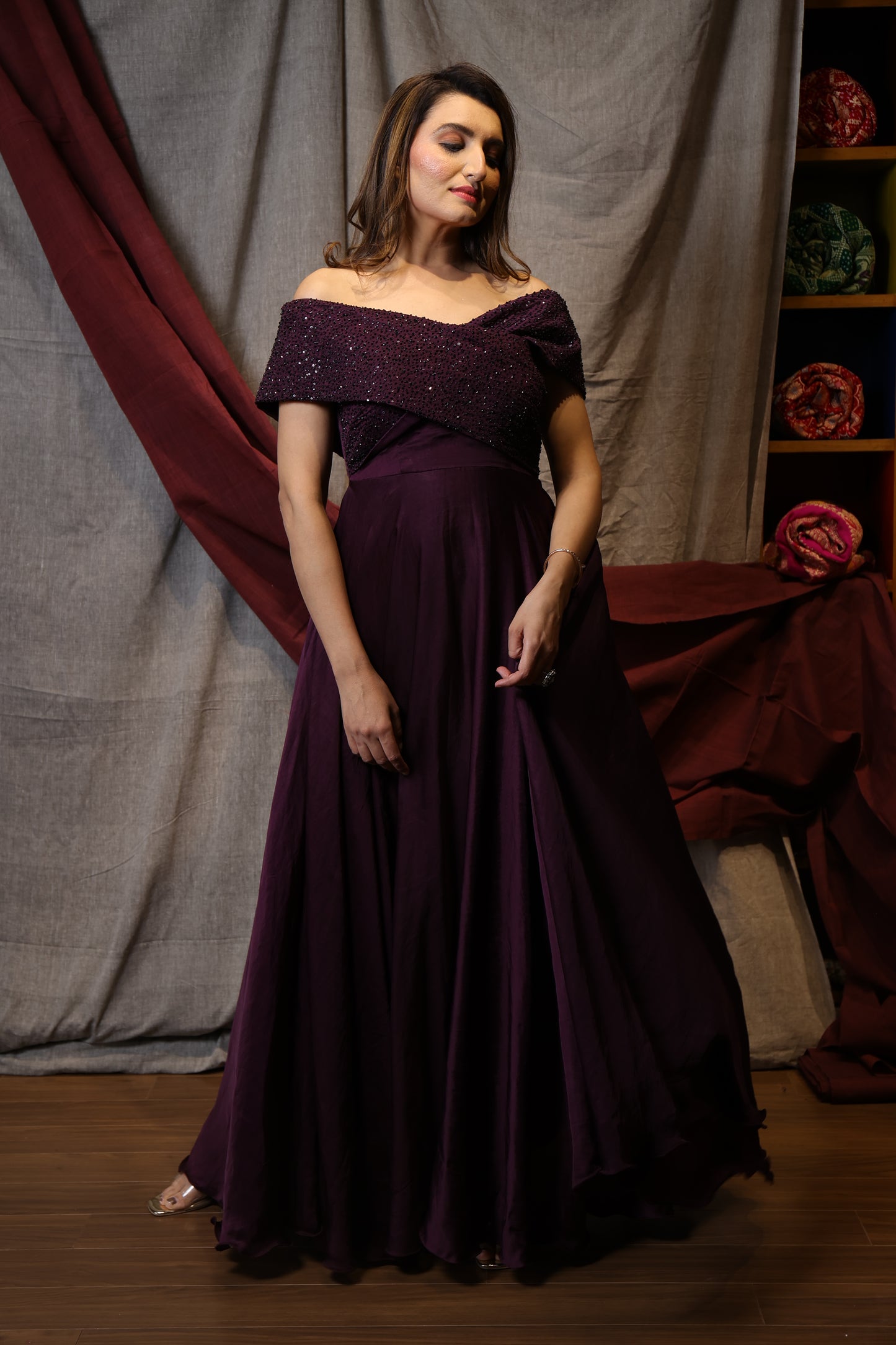 Midnight Fringe Gown