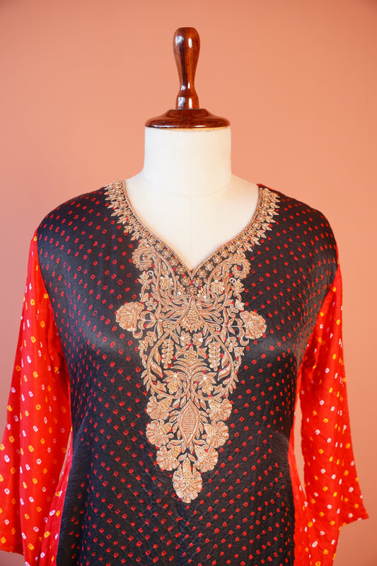 Rangrez Noir Bandhej Set