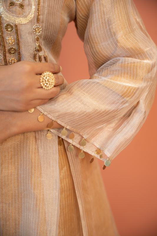 Golden Glow peplum set