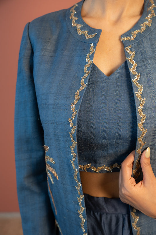 Midnight Blue Blazer Set