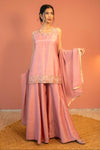 Blush Semi Tussar Sharara Set