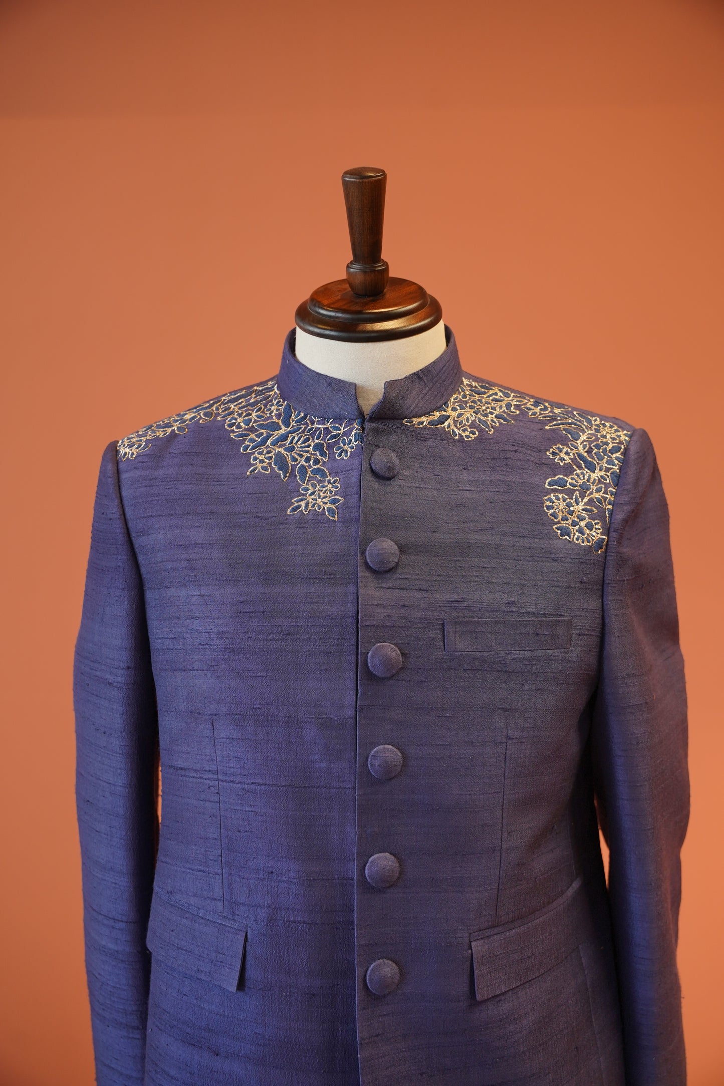 Royal Blue Zardosi Jacket