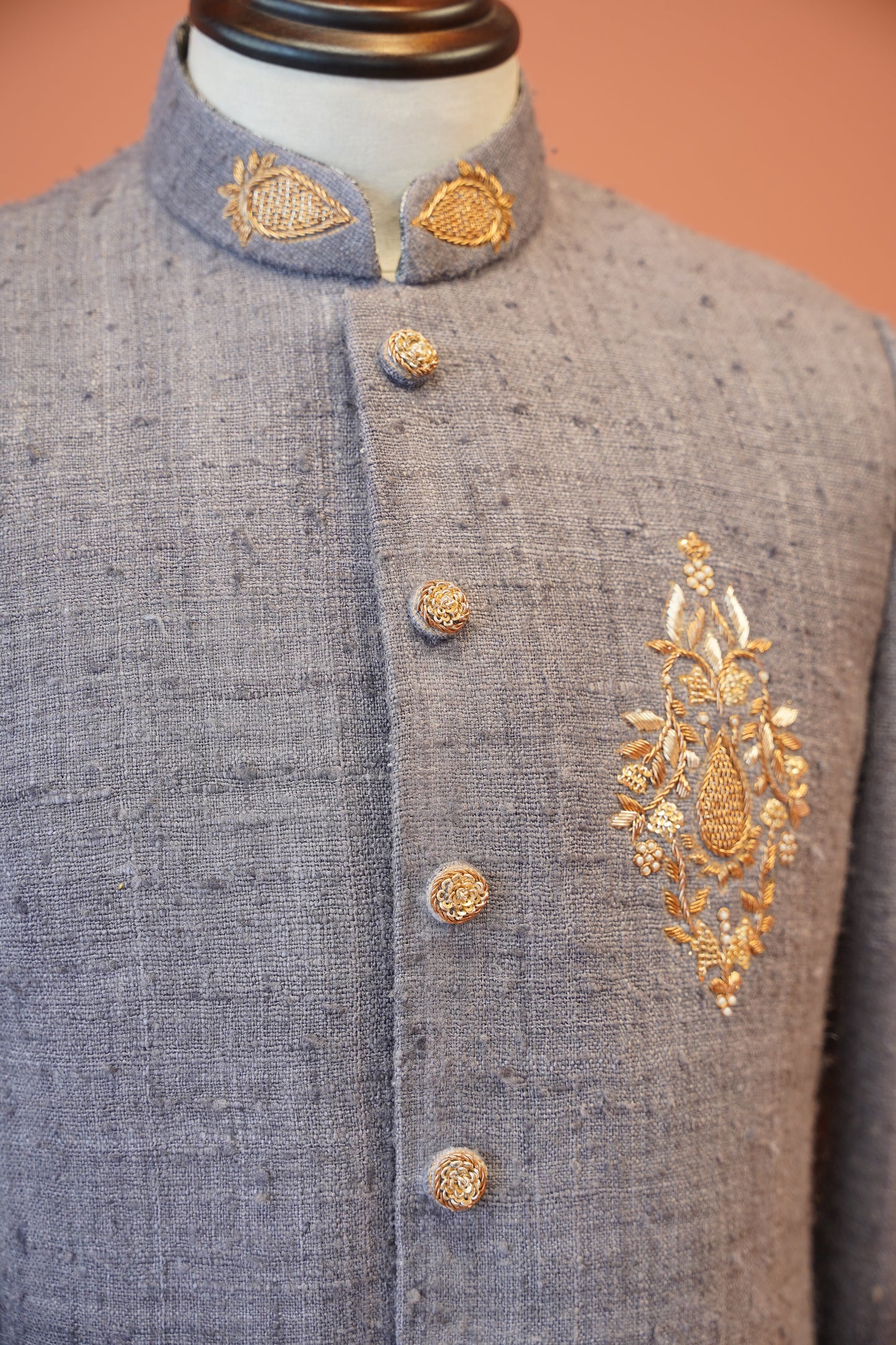 Steel Grey Royale Jodhpuri Set