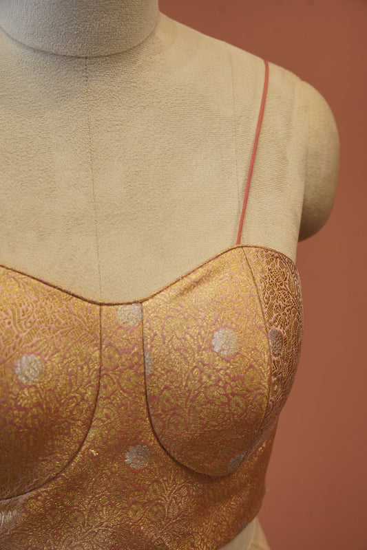 Champagne Bustier Blouse