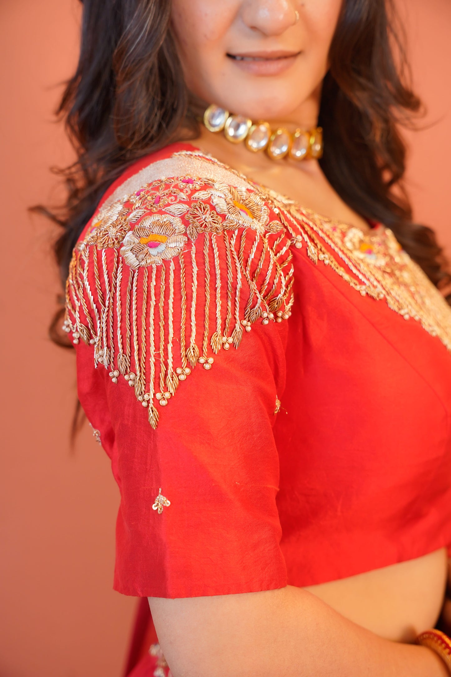 Laal nazakat Lehenga