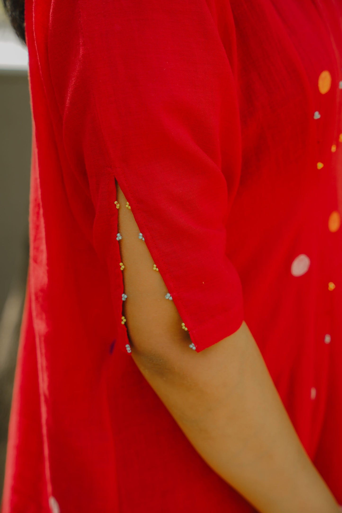Laal mehfil kaftan style dress
