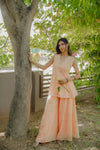 Peach pankhuri jamdani sharara