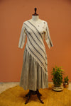 striped panel dress
