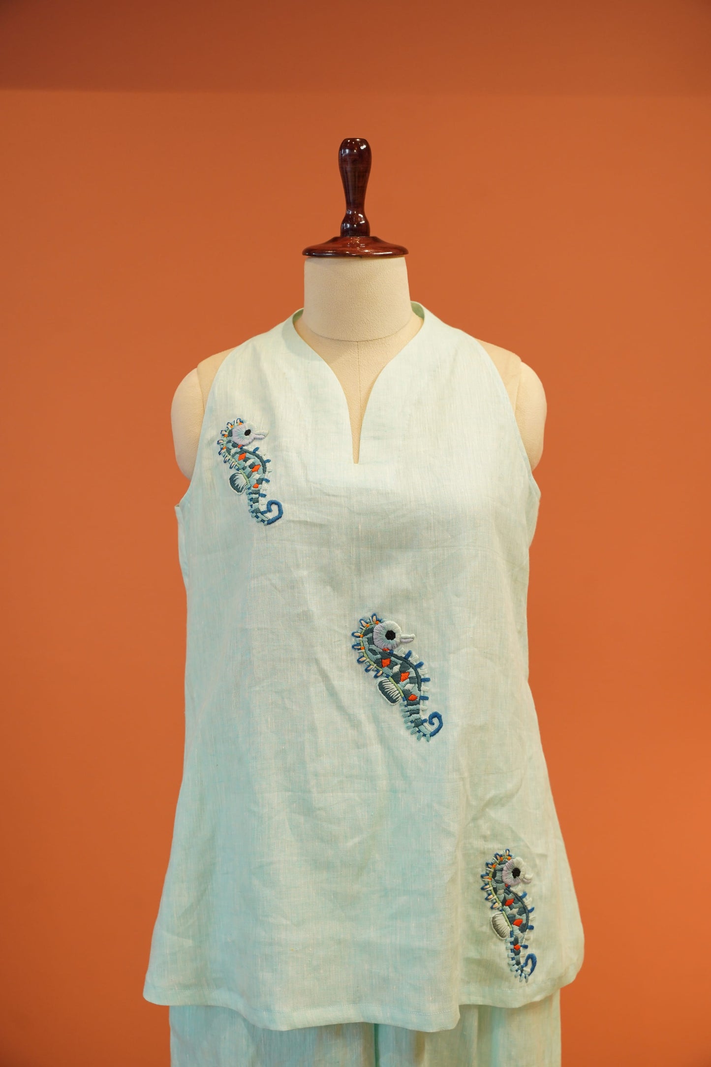 Aqua Linen Co-ord Set