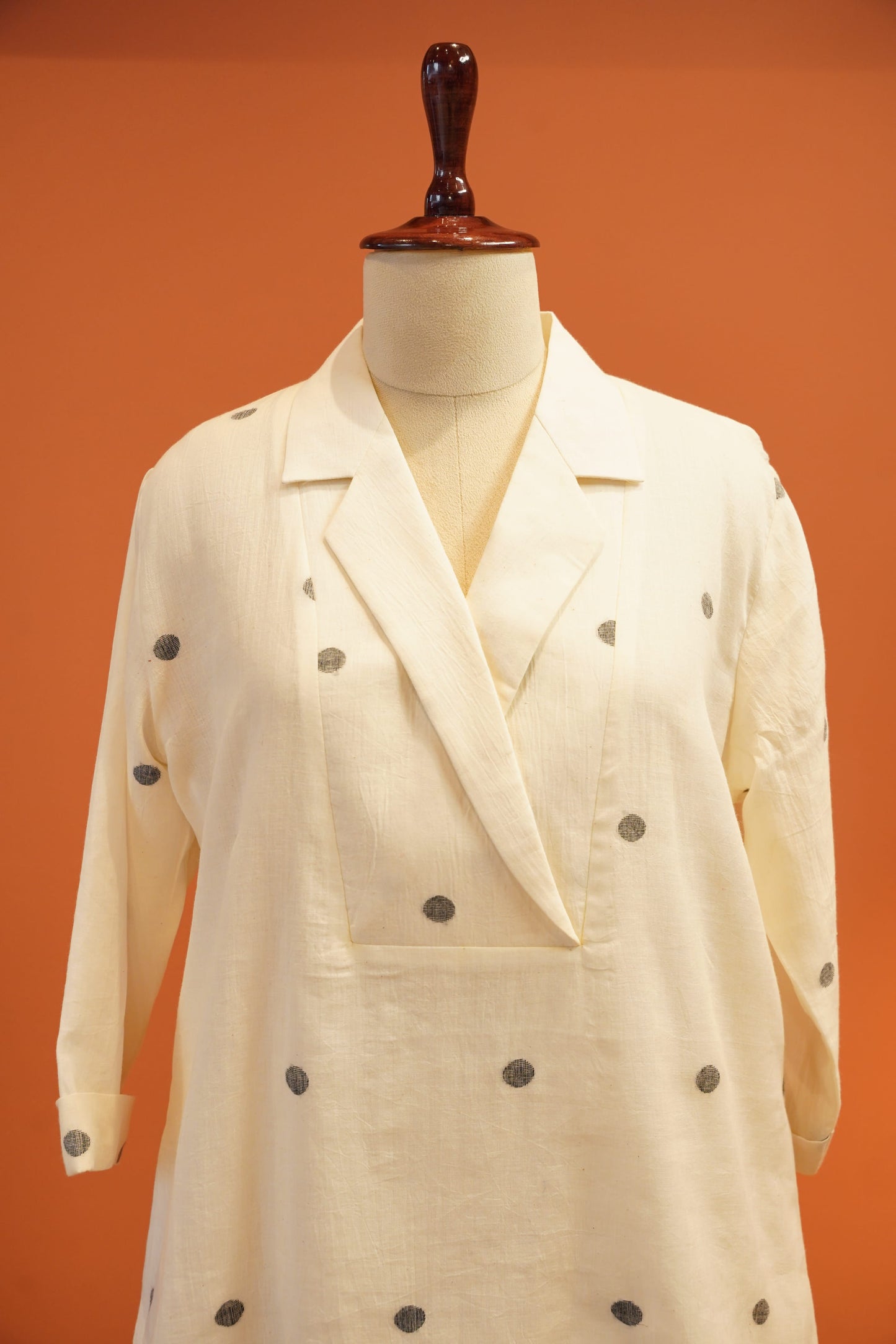 Ivory Dot Jamdani Co-ord Set
