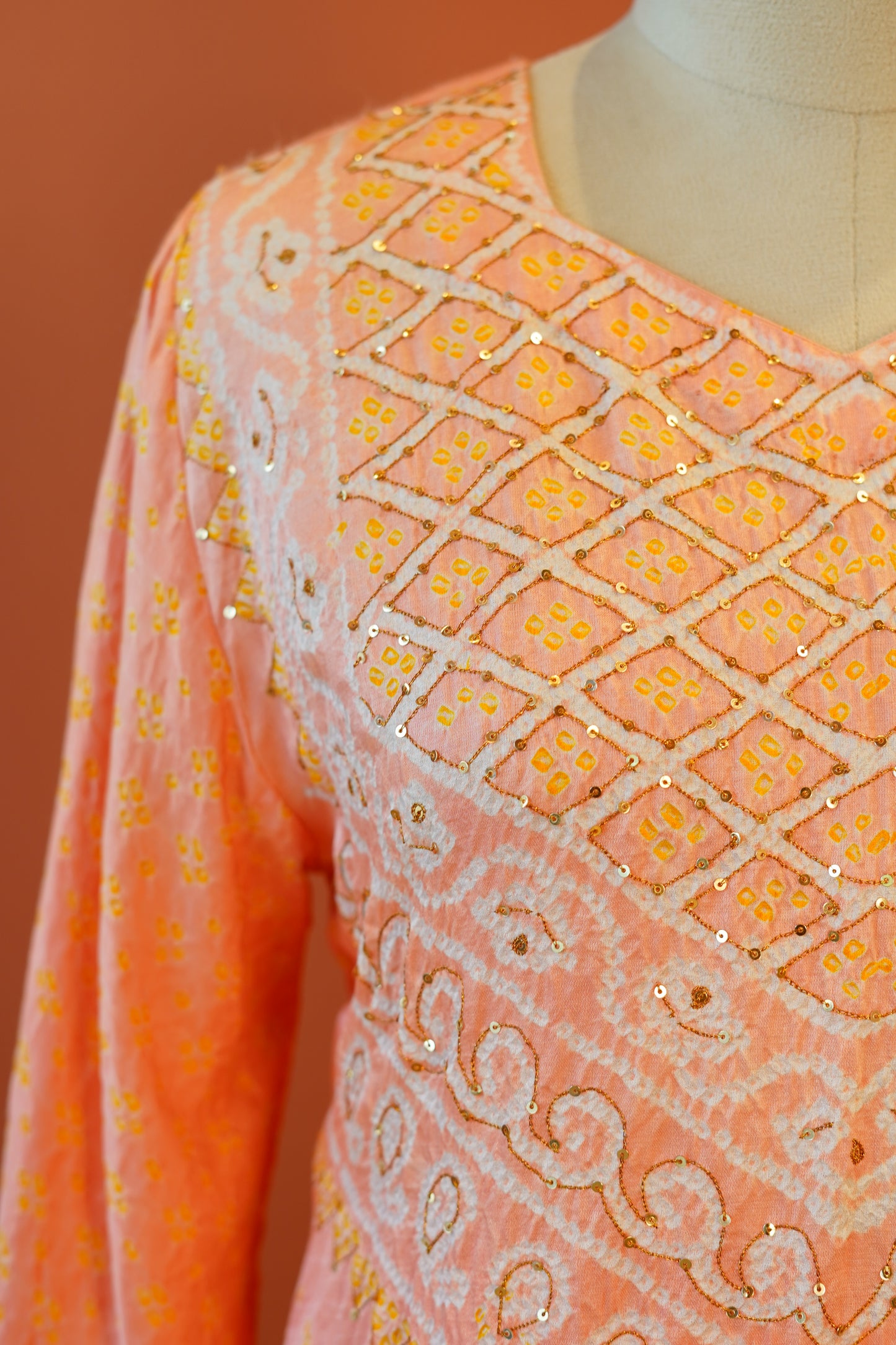 Peach Aura Abha Set