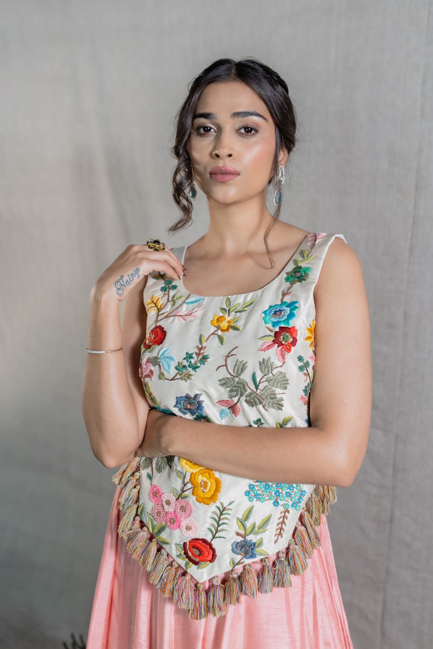 Blossom Silk Skirt Set