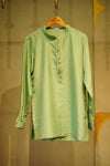 Mint Green Pure Silk Kurta