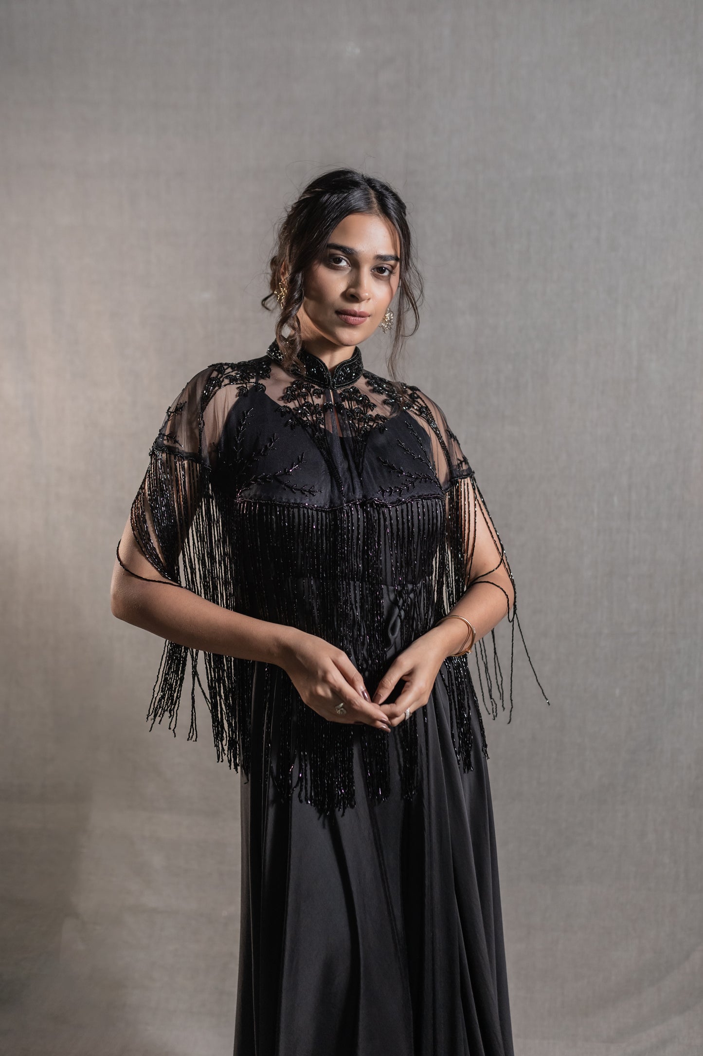 Midnight Fringe Gown