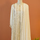Royal Ivory Badla Chikankari Set