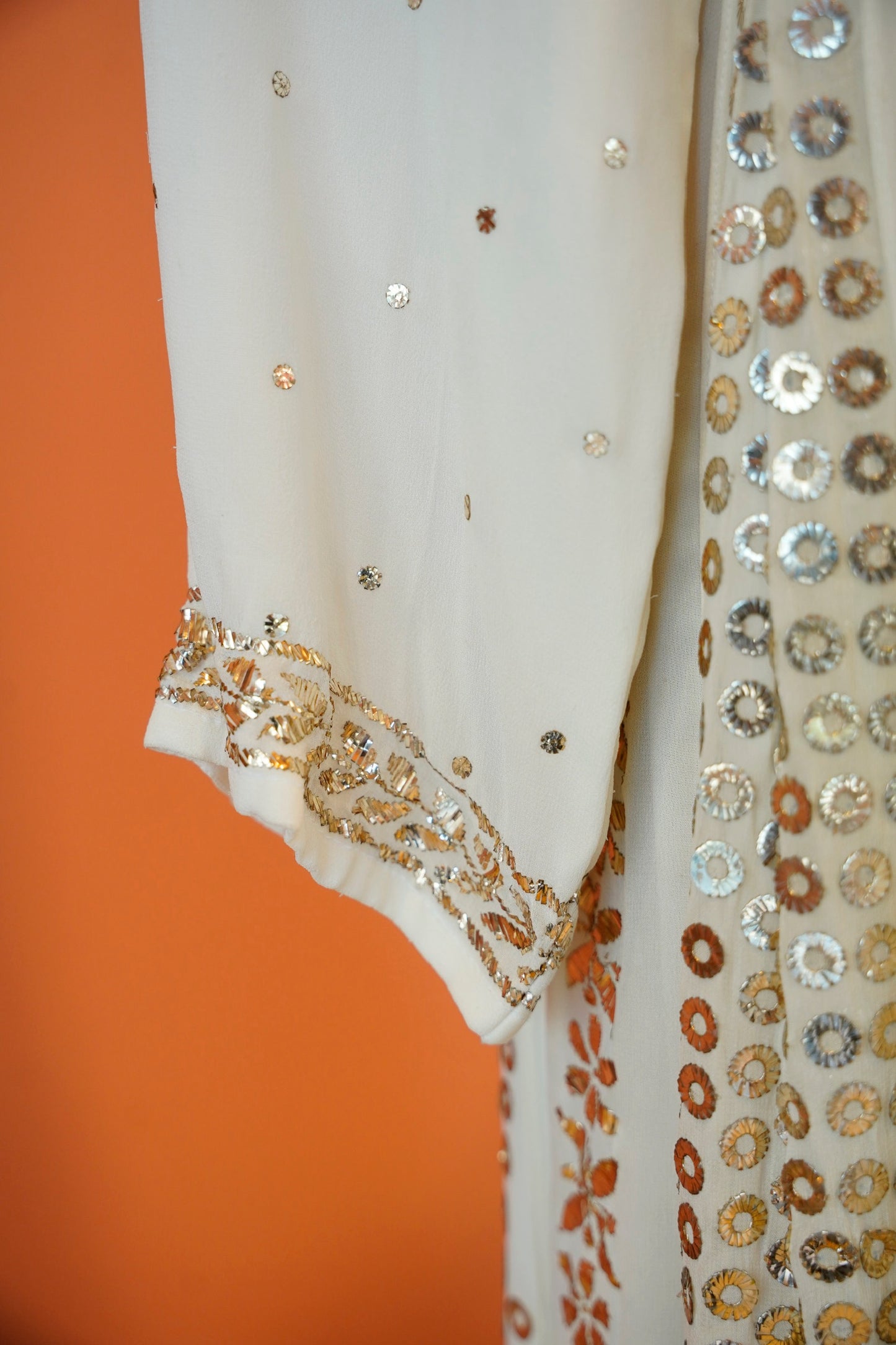 Royal Ivory Badla Chikankari Set