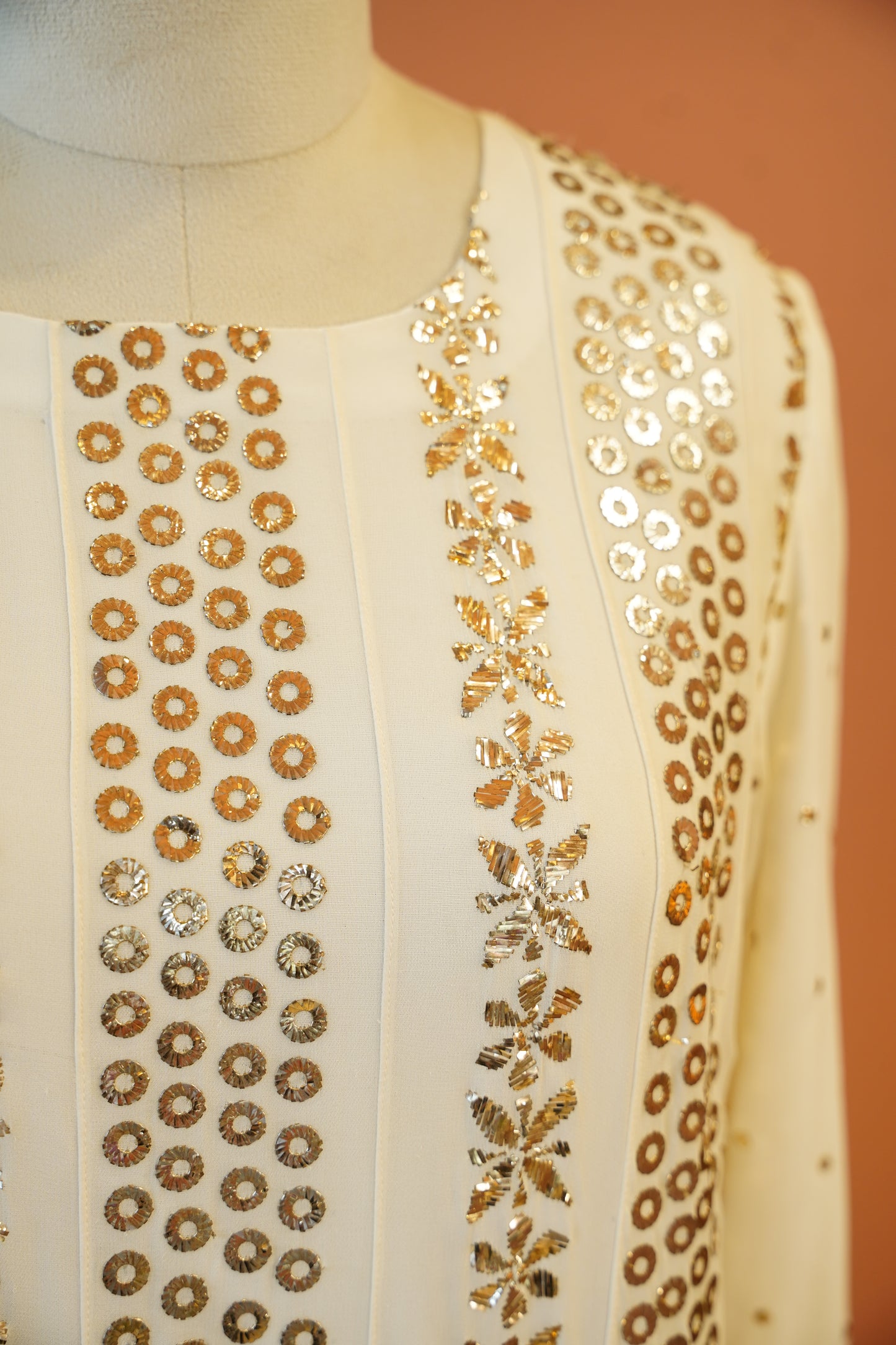 Royal Ivory Badla Chikankari Set