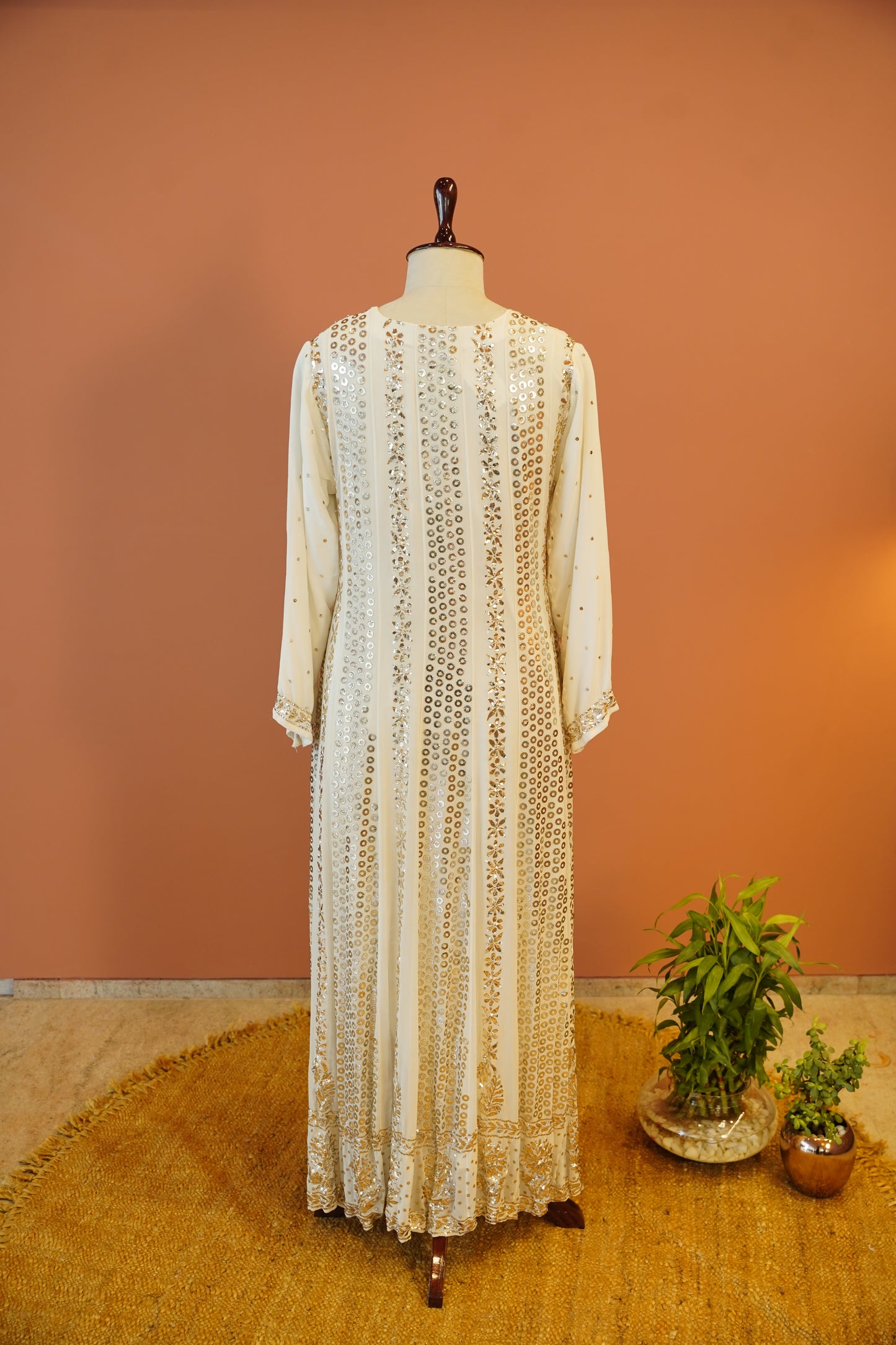 Royal Ivory Badla Chikankari Set