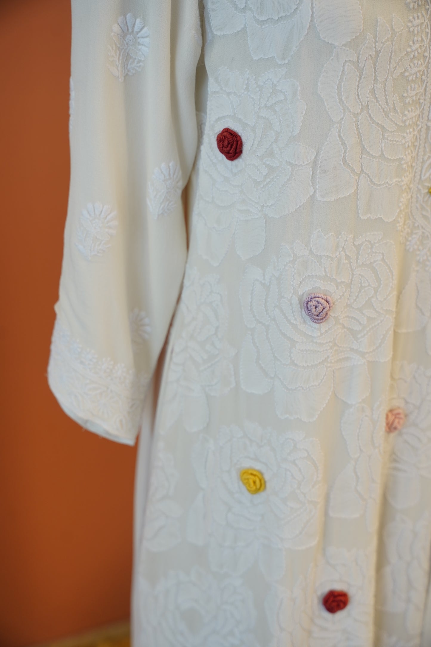 Nazakat Ivory Bloom Chikankari Kurta