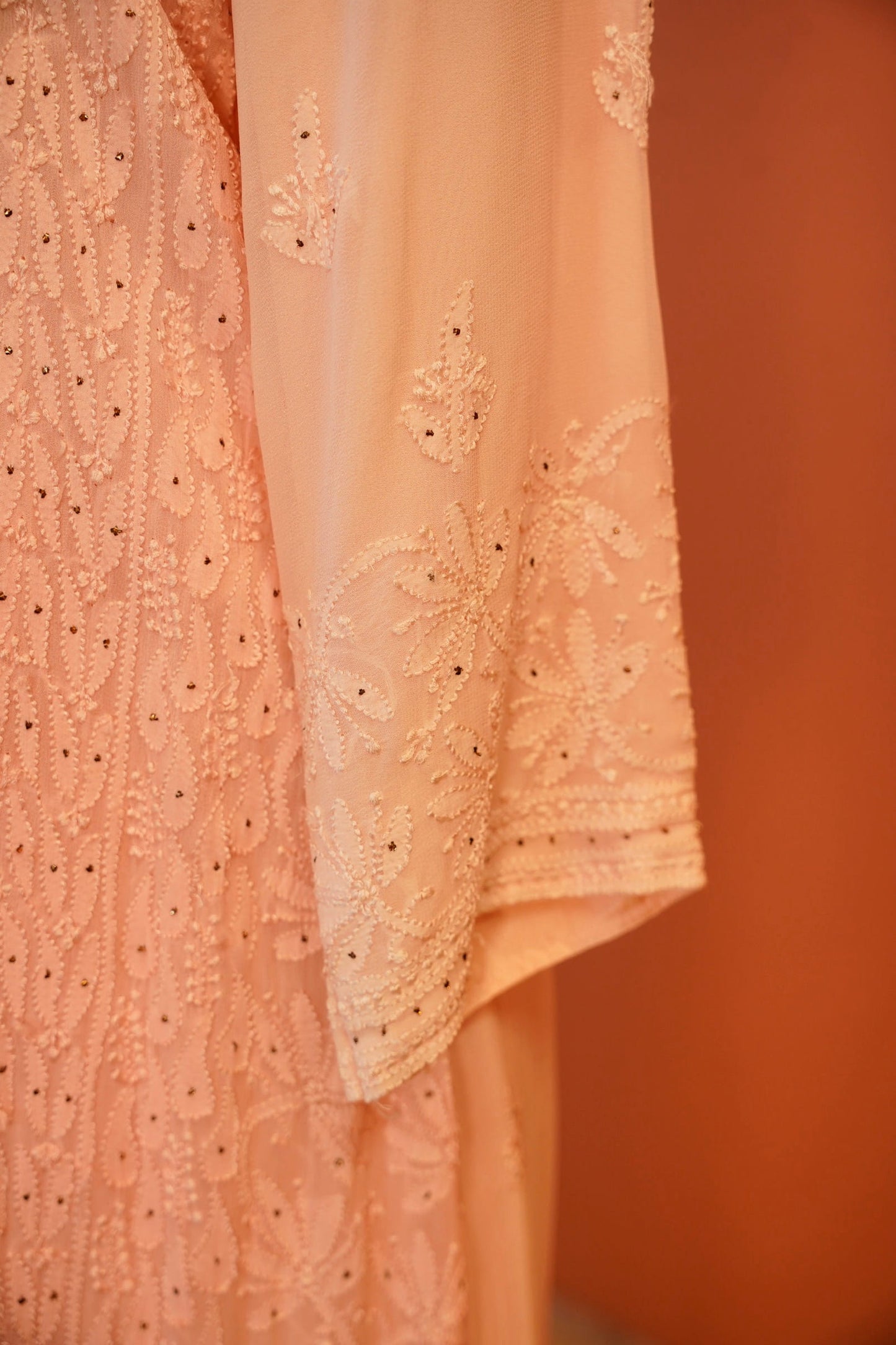 Blush Pearl Chikankari kurta Set