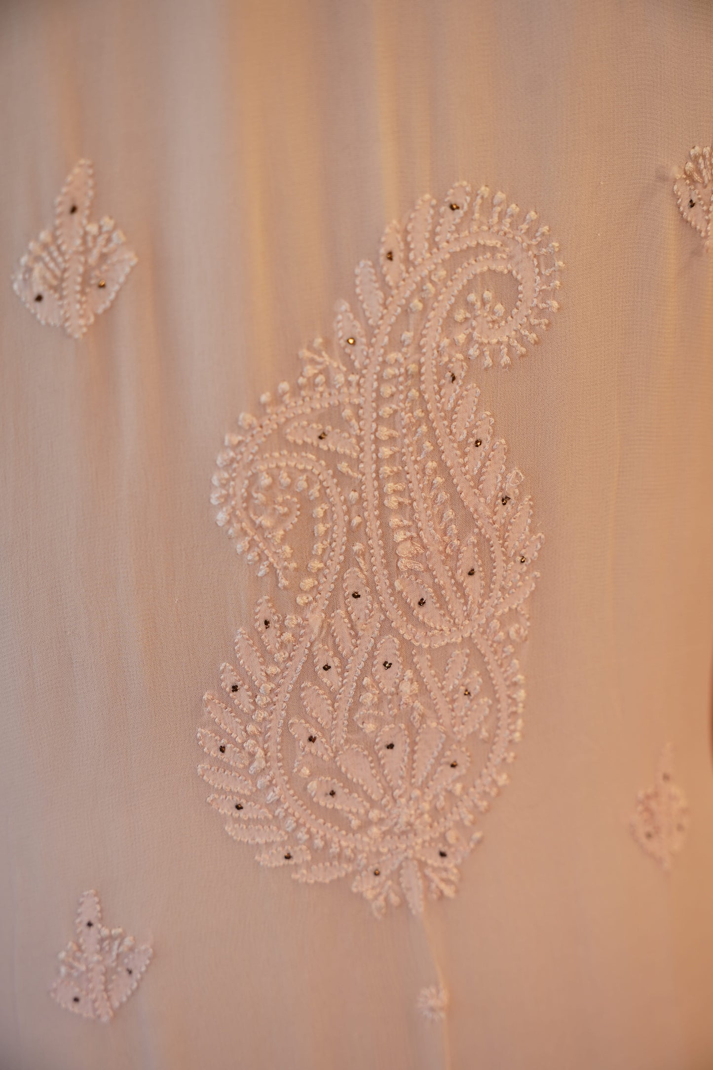 Blush Pearl Chikankari kurta Set