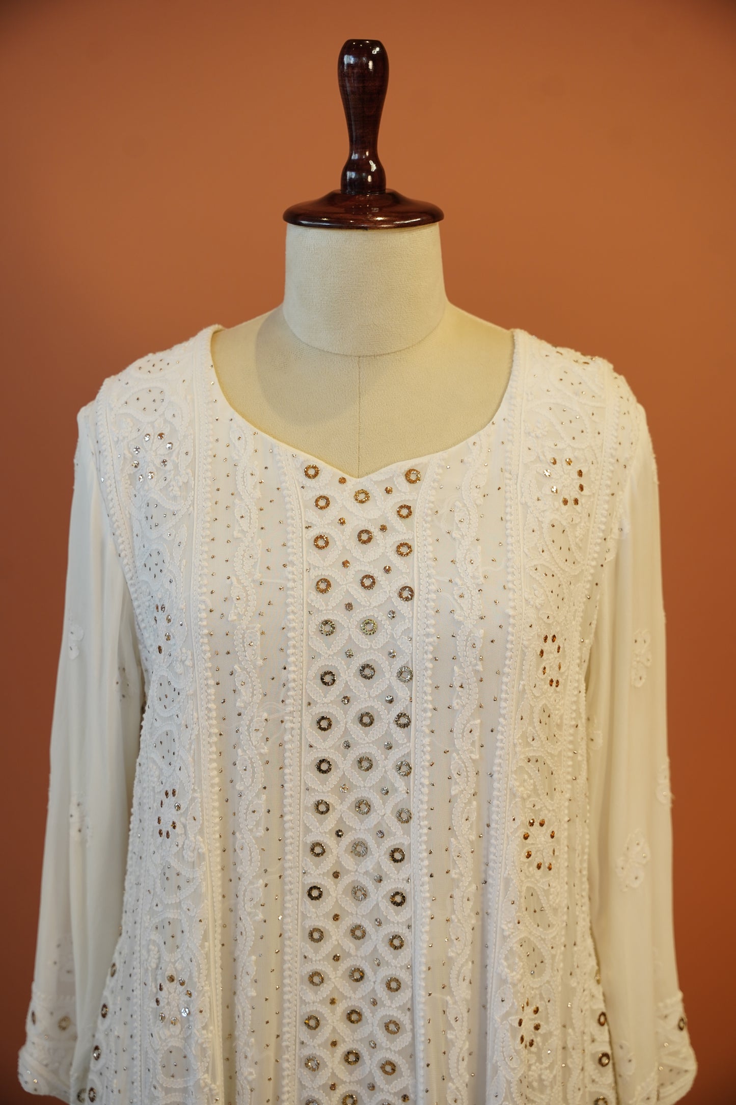 Ivory Grace Chikankari Anarkali