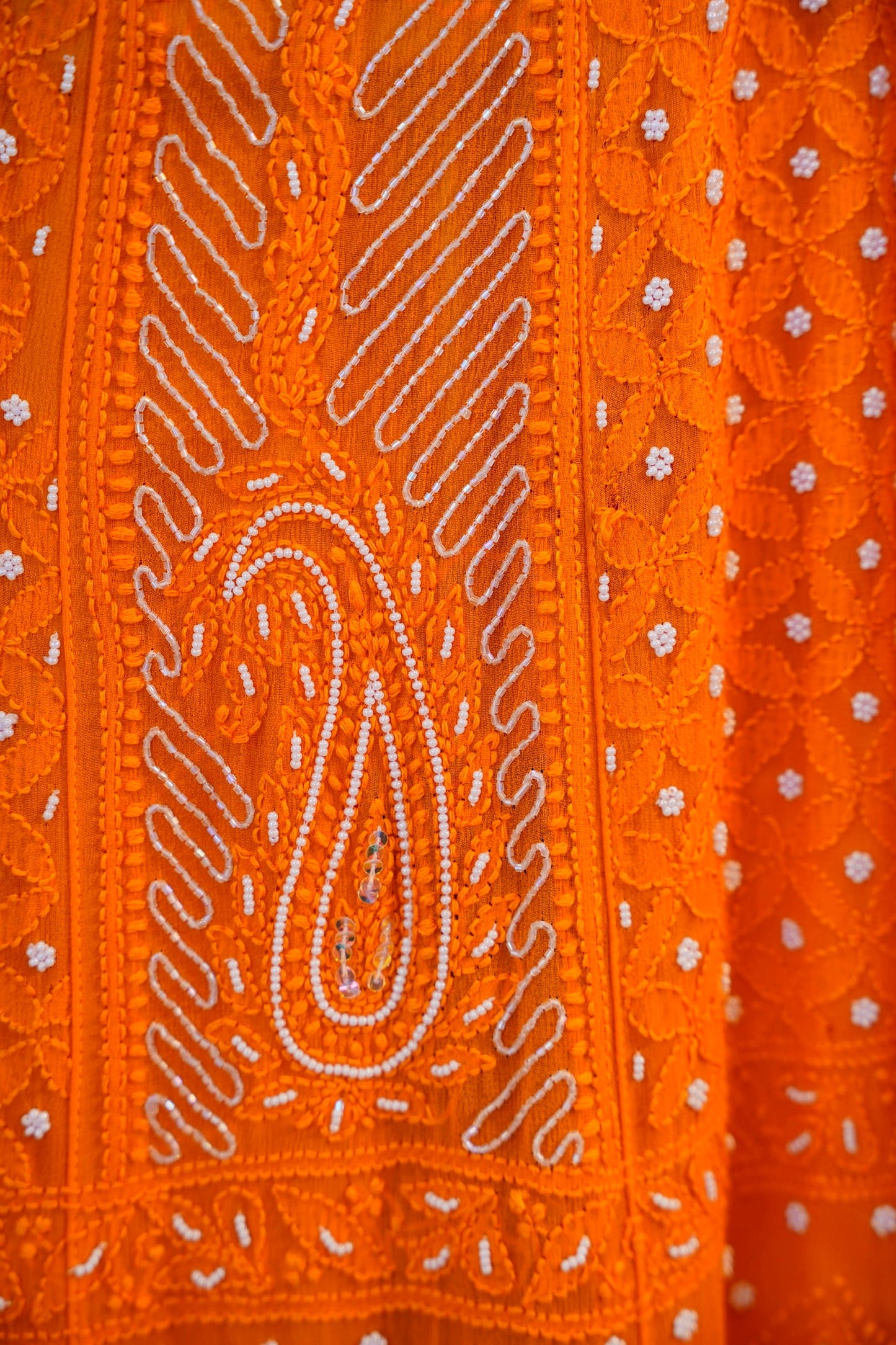 Kesariya Noor Chikankari Set