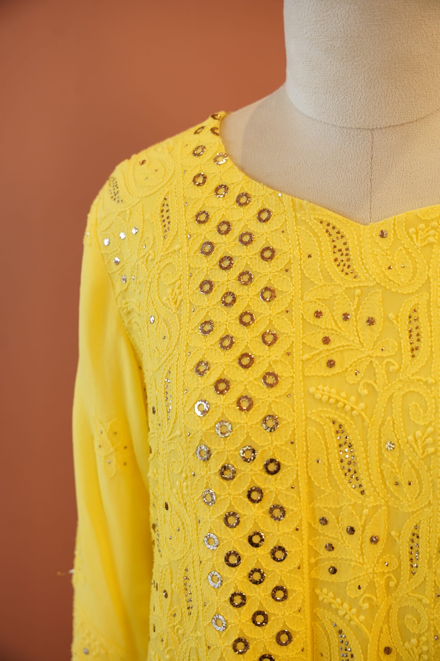 Sunlit Zari Chikankari Set