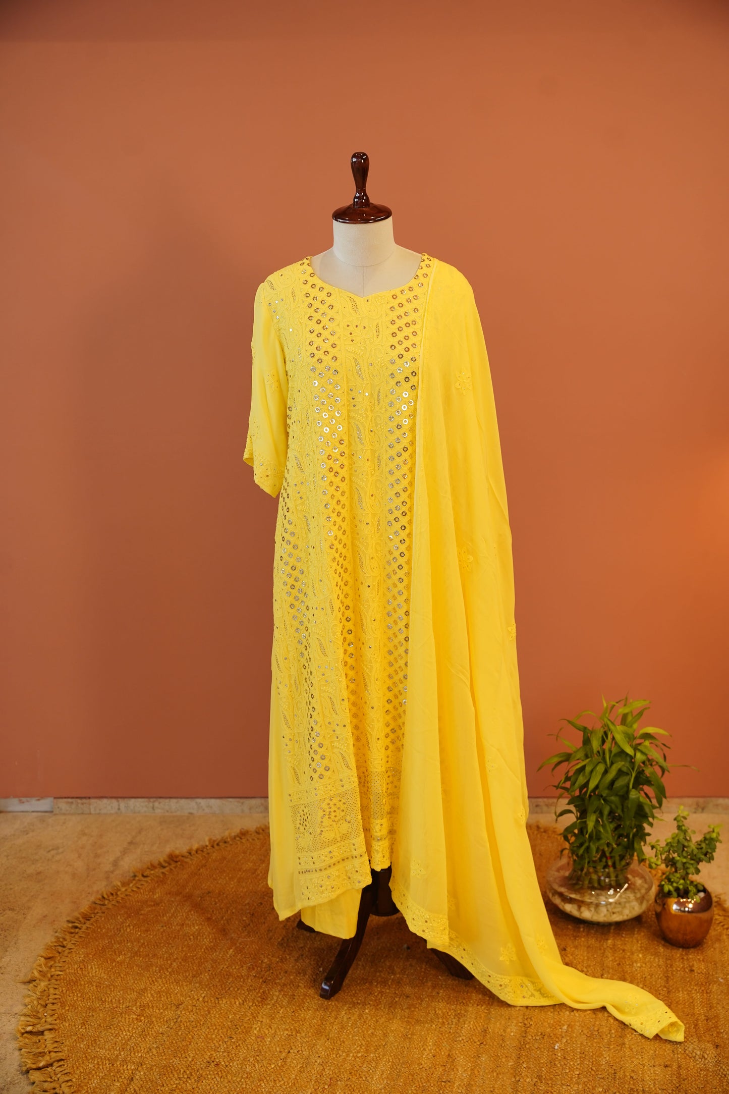 Sunlit Zari Chikankari Set