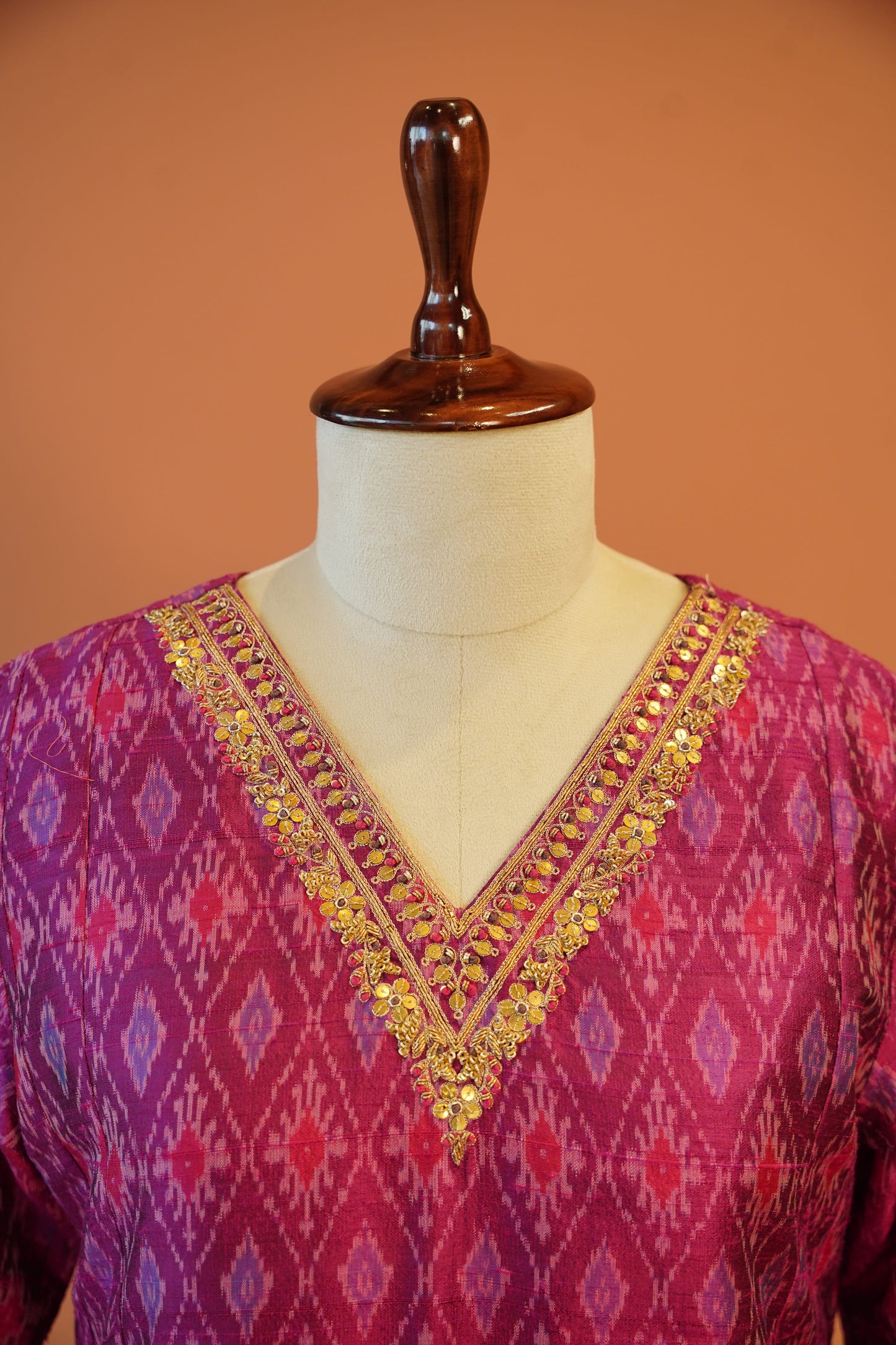 Pink patola Suit Set