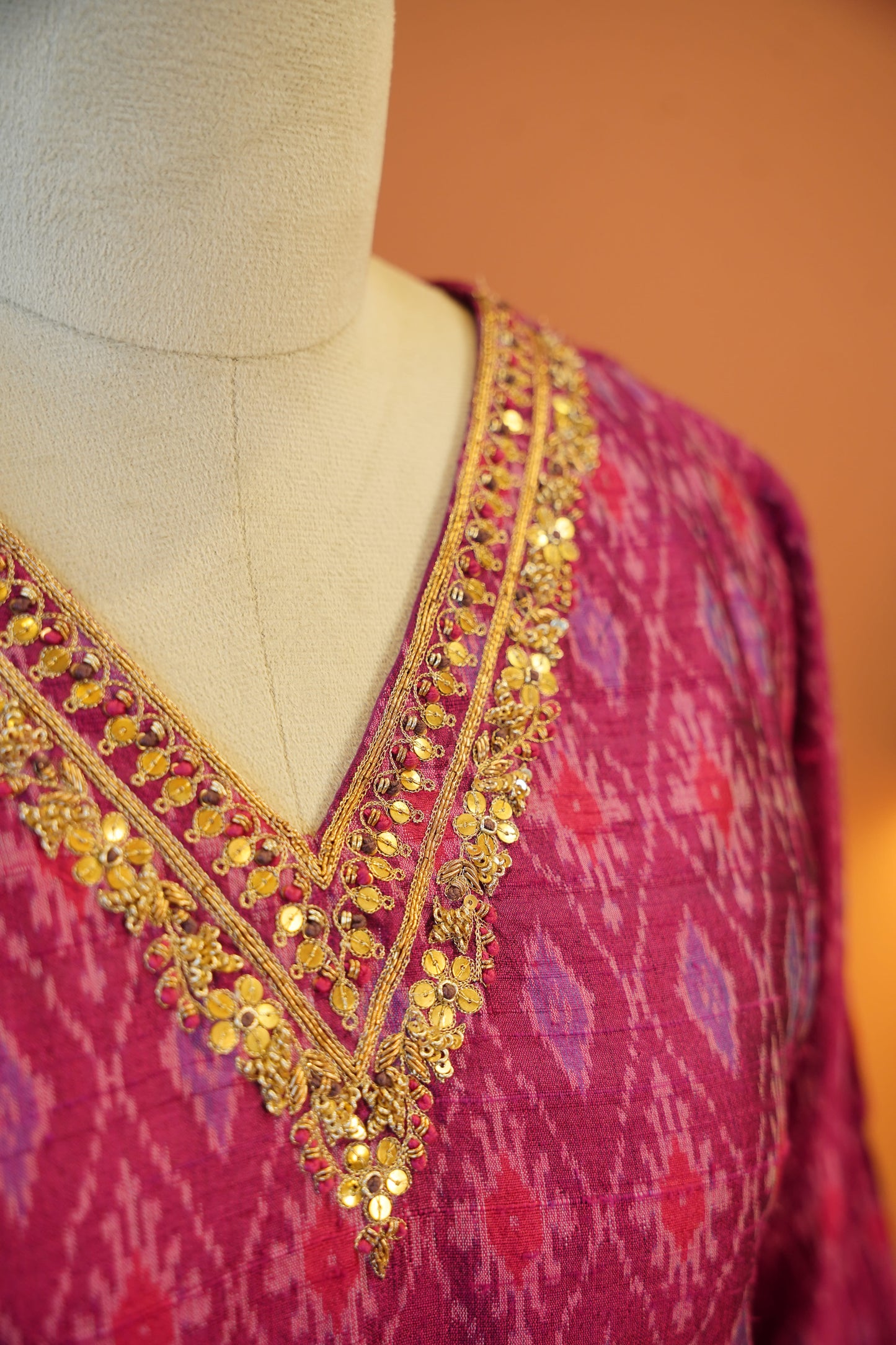 Pink patola Suit Set