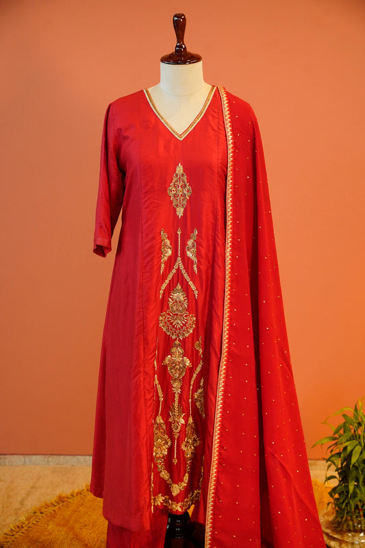 Ruby Noor Embroidered Suit Set