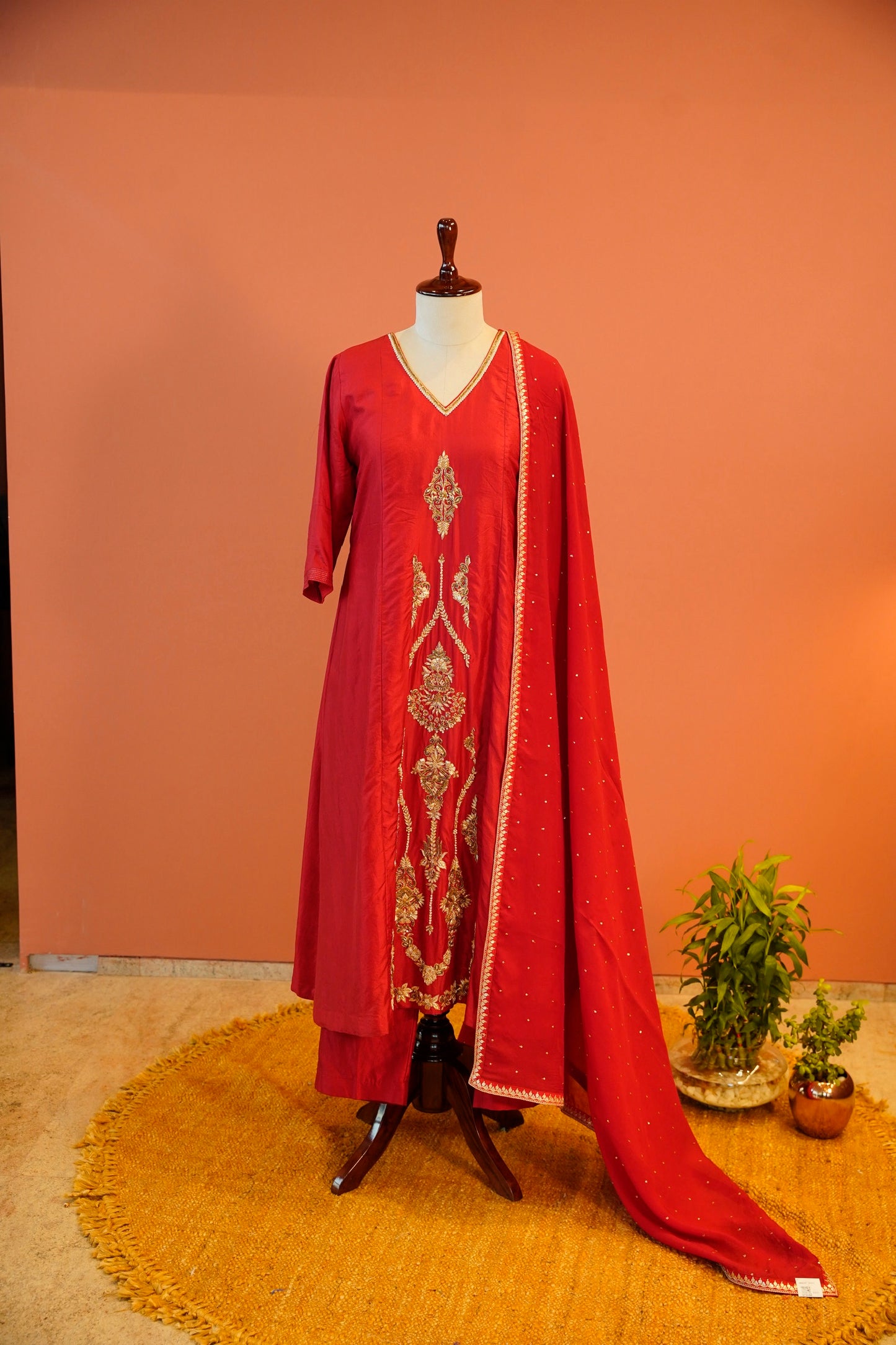 Ruby Noor Embroidered Suit Set