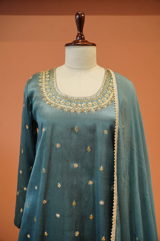 Firoza Mist Sharara set