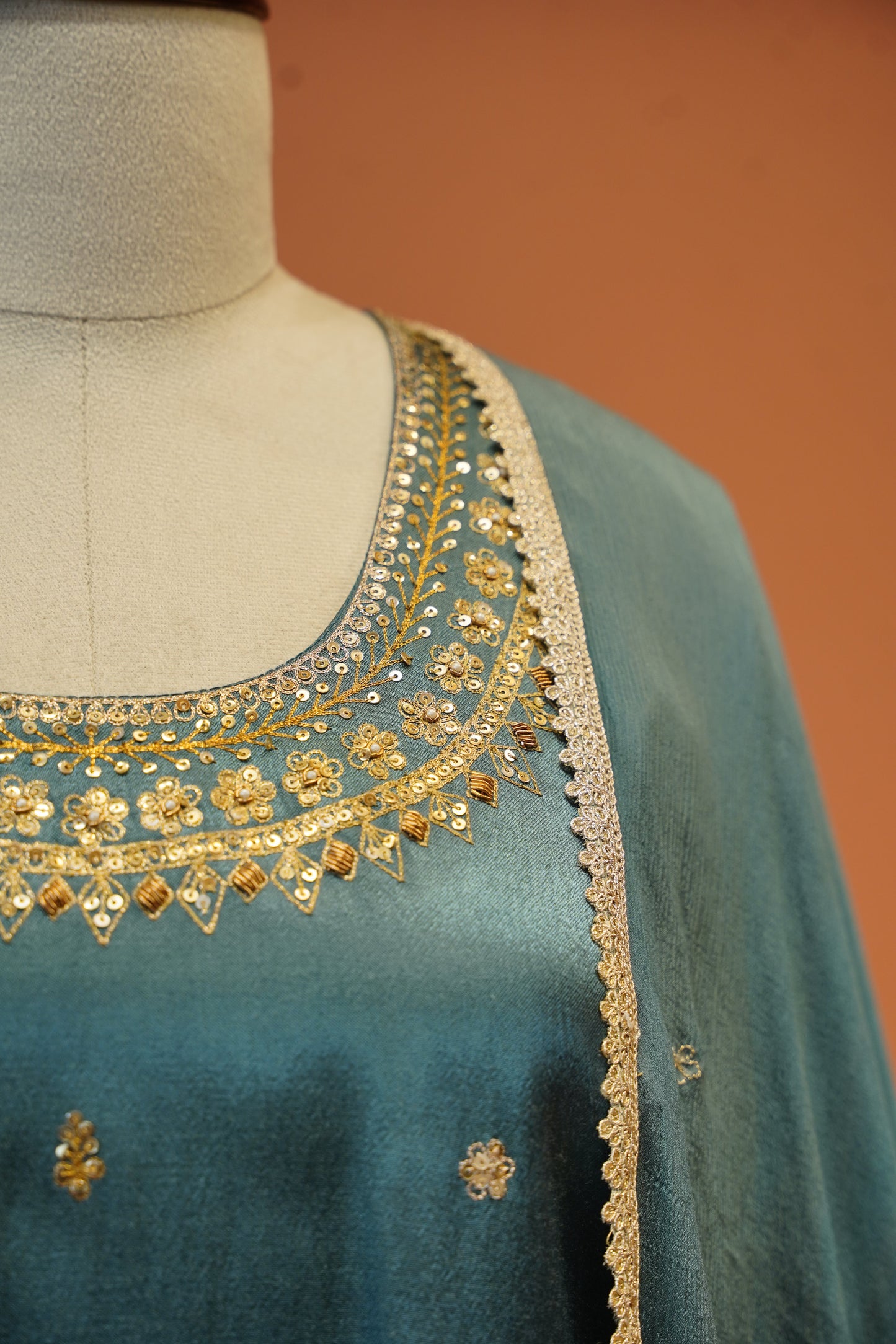 Firoza Mist Sharara set