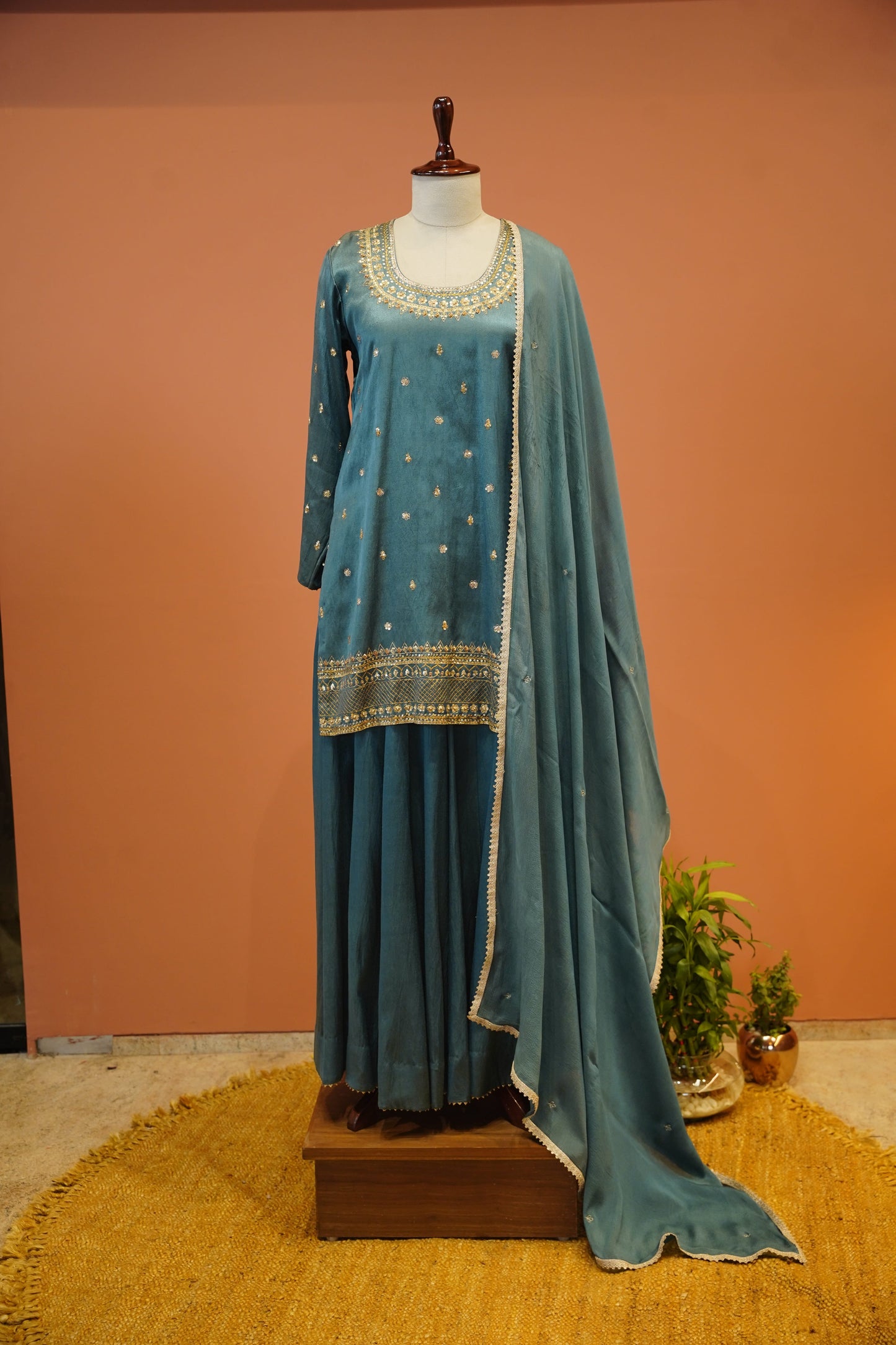 Firoza Mist Sharara set
