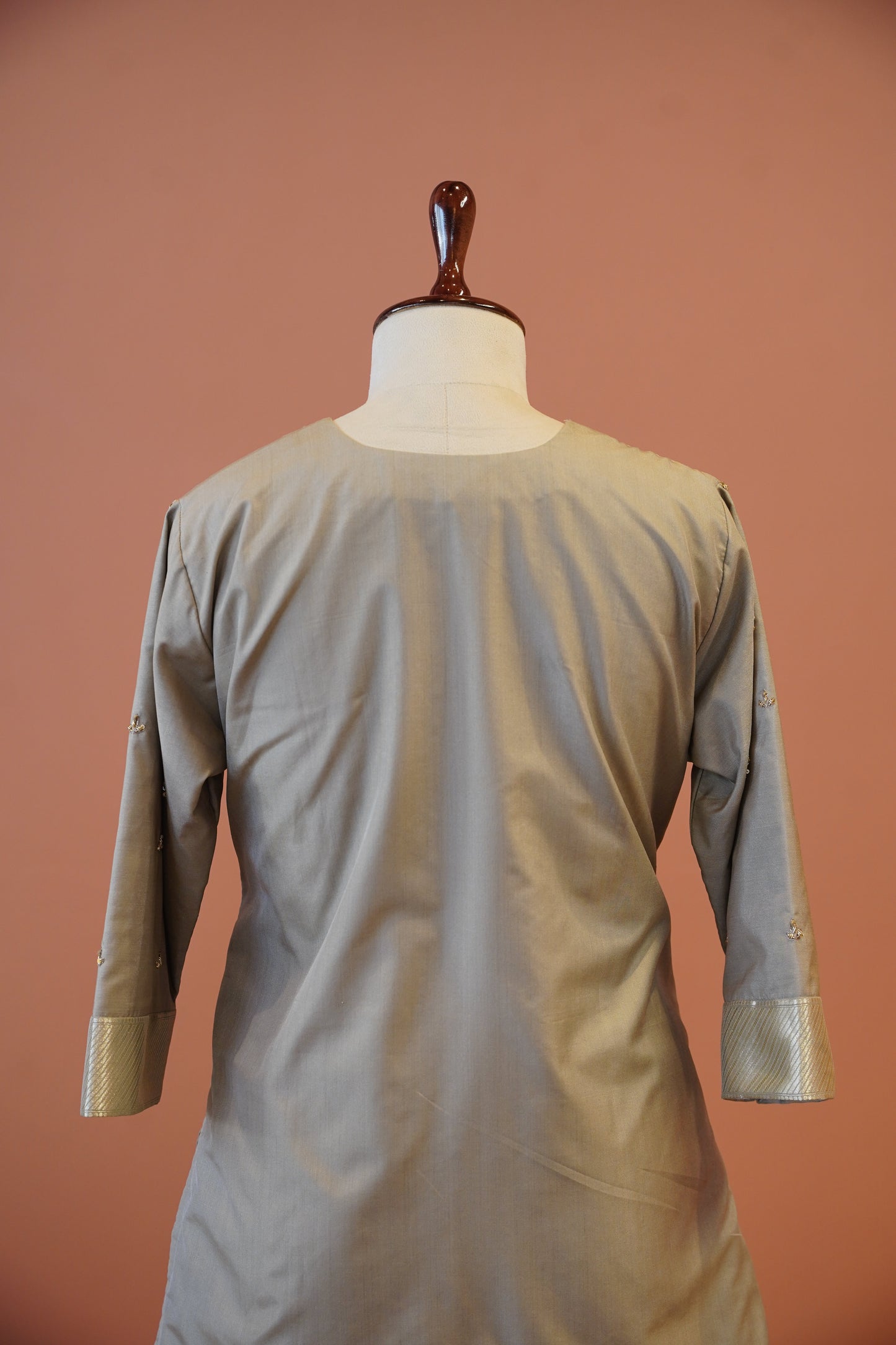 Chaandni Grey Banarasi Sharara set