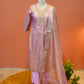 Blush zari Straight Suit