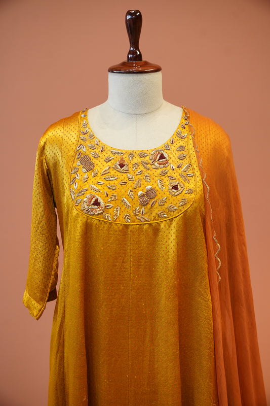 Golden Bloom Suit Set