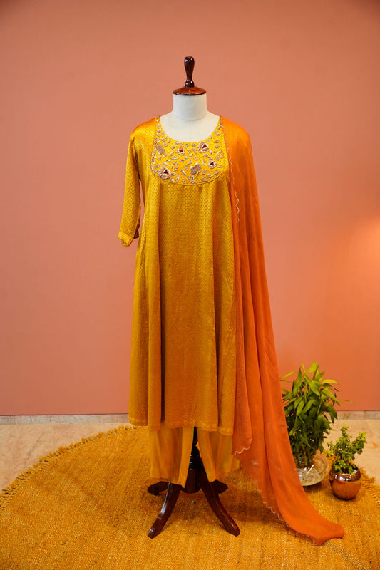 Golden Bloom Suit Set