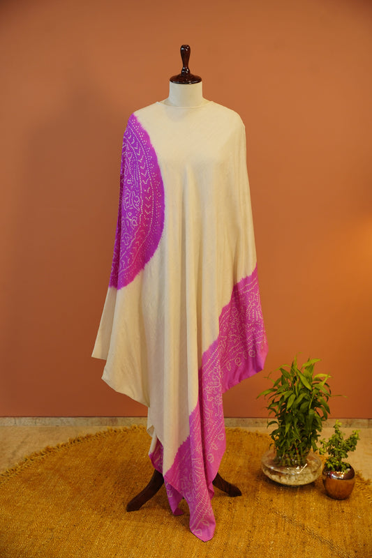 Rosy Bandhej Flow Kaftan