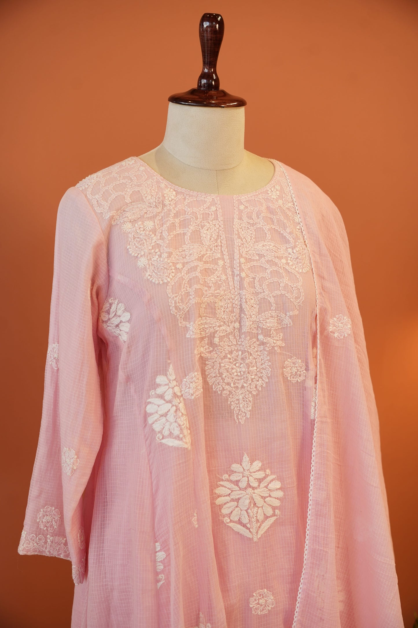 Rose Nazakat Chikankari Set