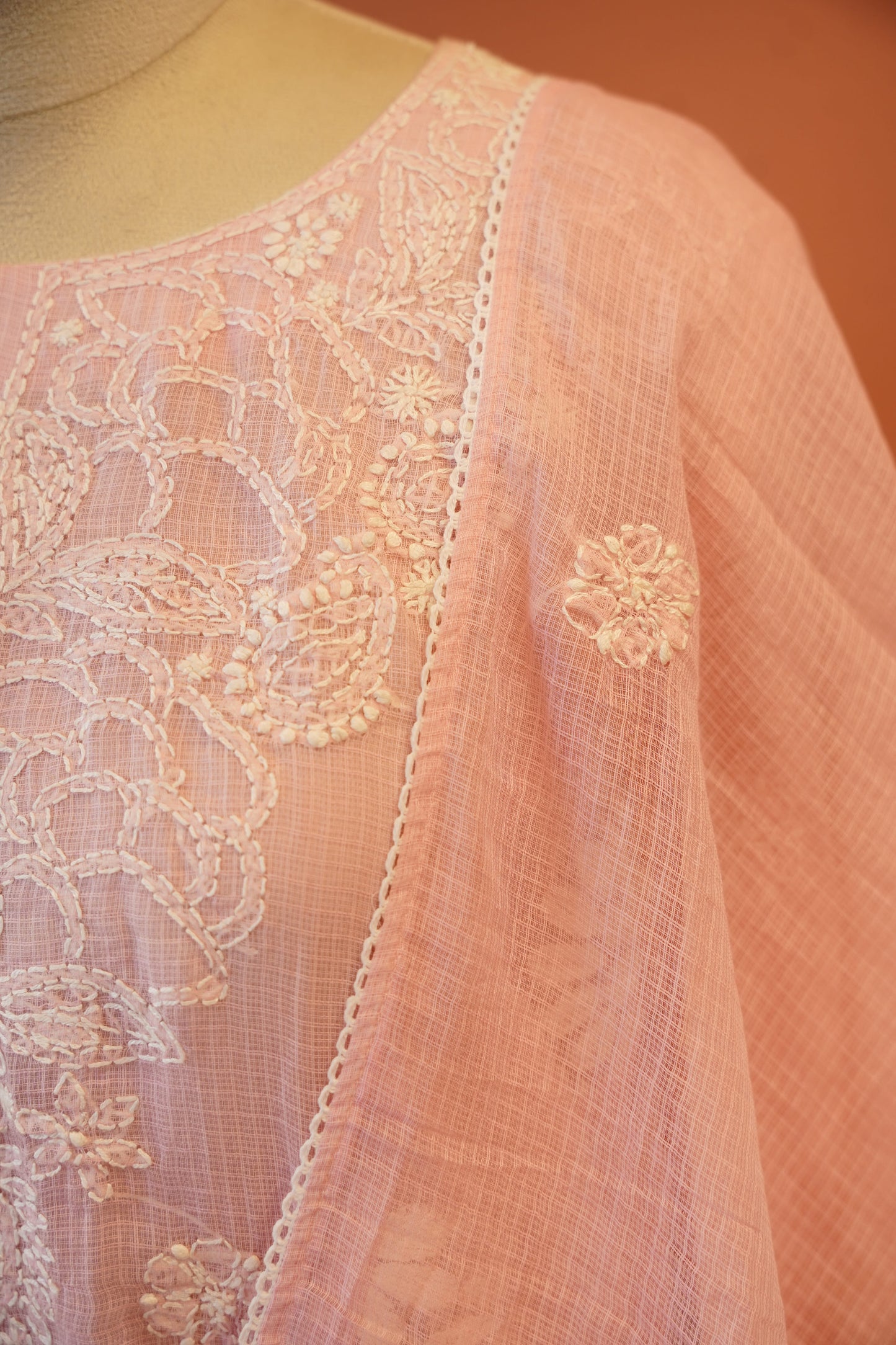 Rose Nazakat Chikankari Set