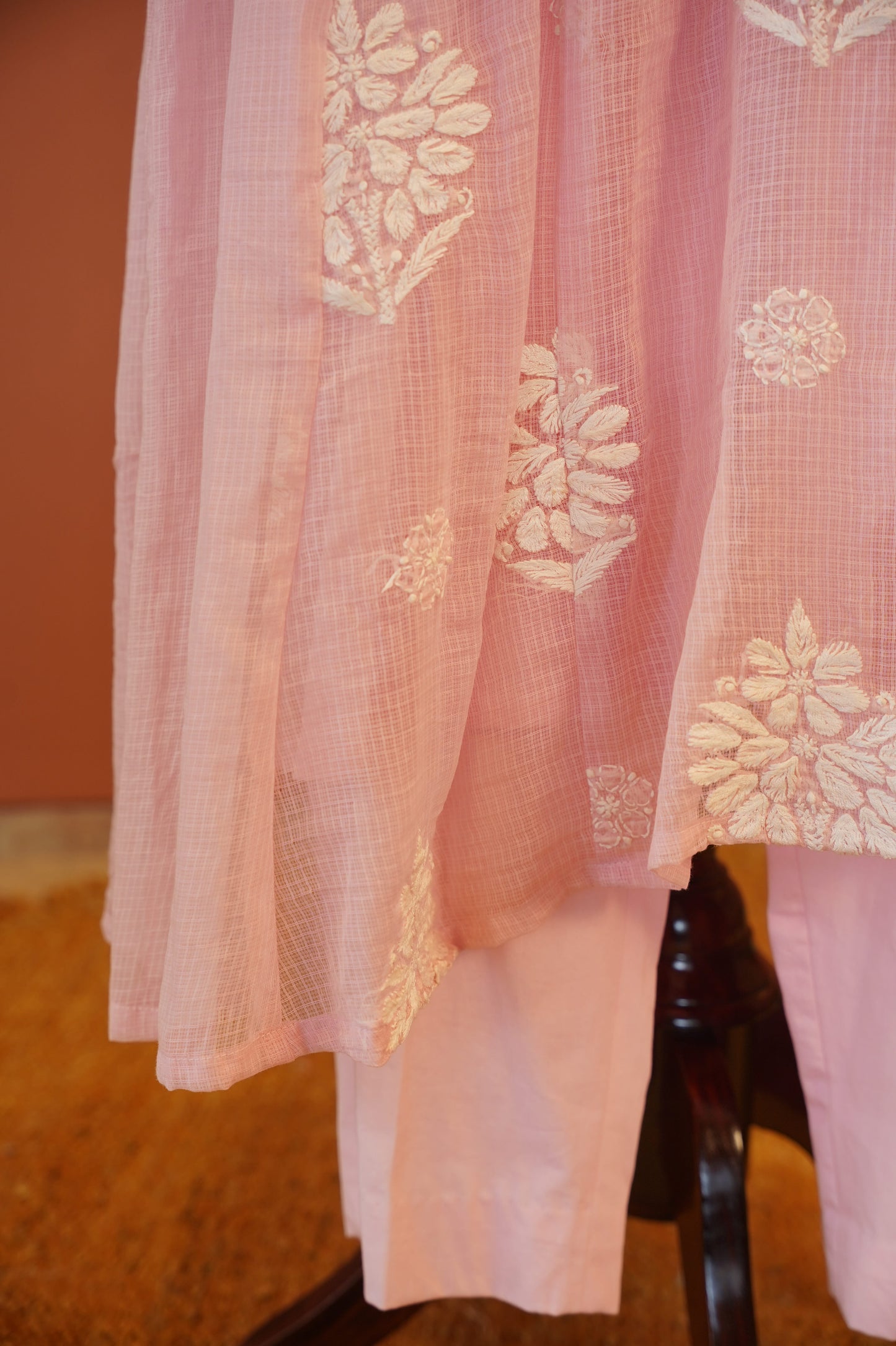 Rose Nazakat Chikankari Set