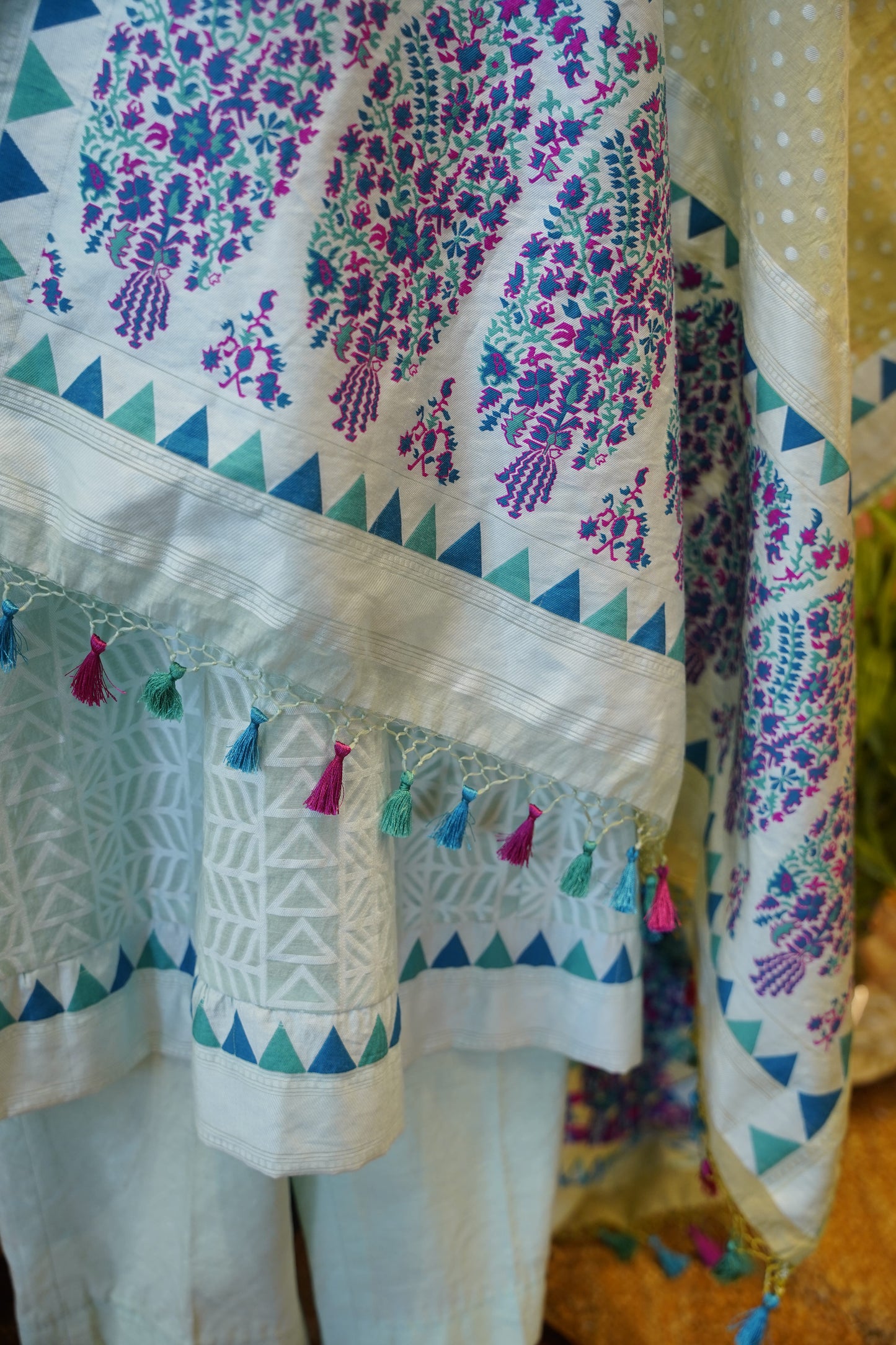 Powder Blue Aabroo Suit Set