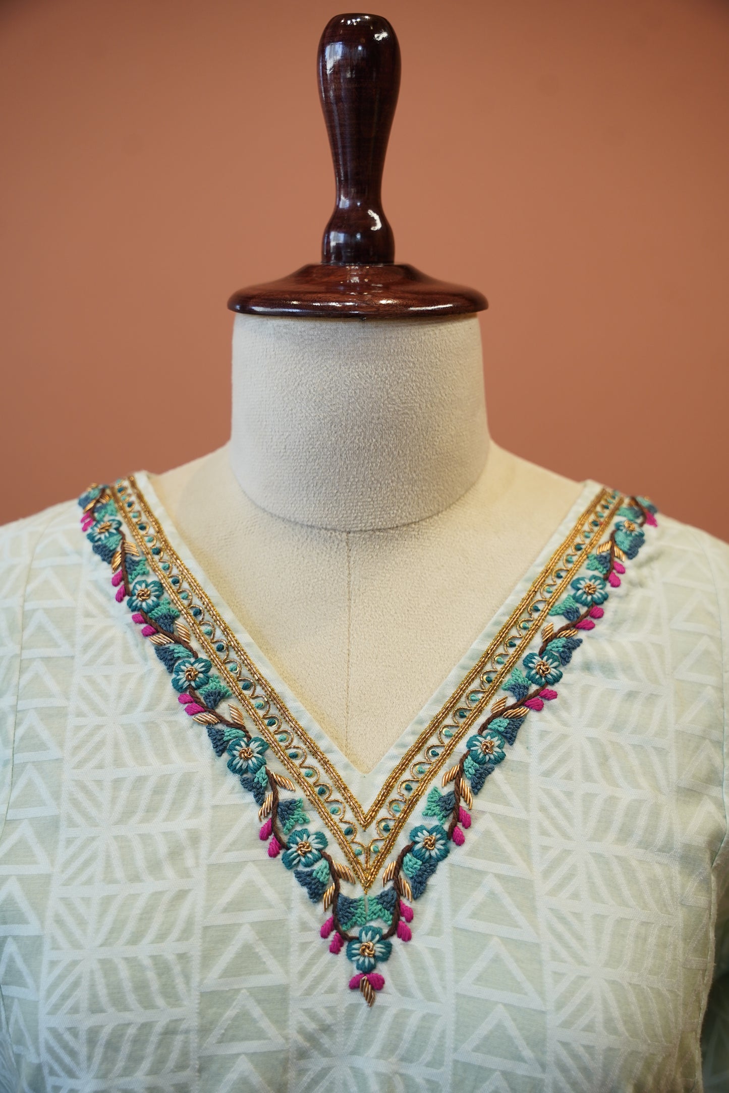Powder Blue Aabroo Suit Set